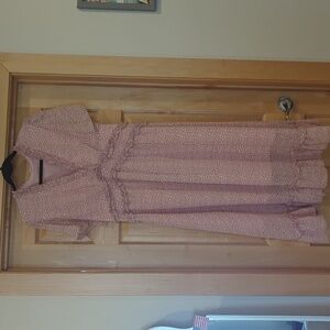 Cheetah print dress with ruffle details